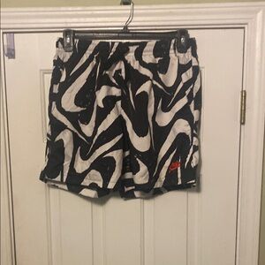Nike Black and White Men's Shorts